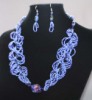 Blue Dutch Spiral Necklace